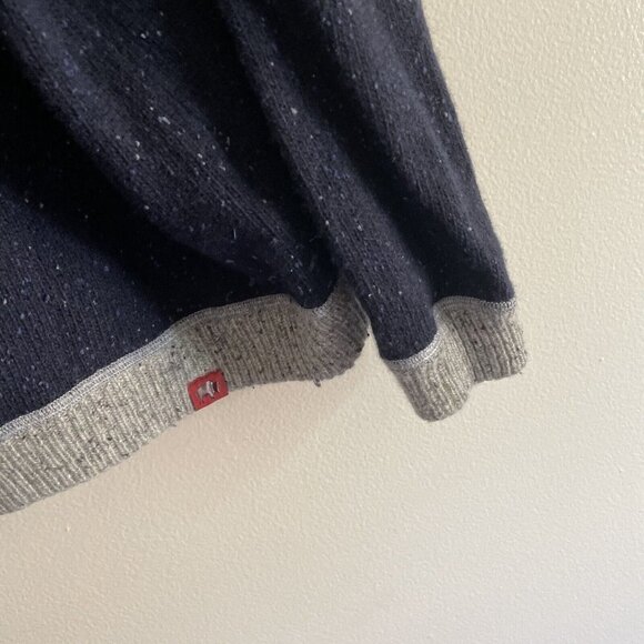 Mountain Khakis Men XXL Navy Blue Lambswool Outdoor Fleck Quarter Zip Sweater - Picture 2 of 11